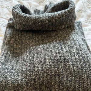 Oversized Grey Turtleneck Sweater